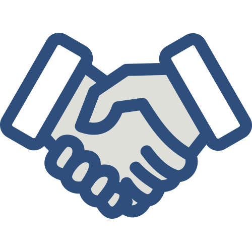 Shaking hands representing the partnership with the Completion Bond Insurer
